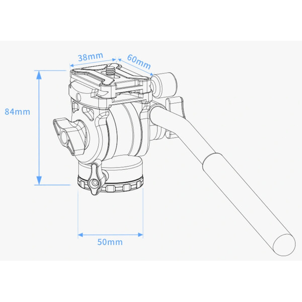 ZWO Rótula basculante para vídeo TH10 Seestar Smart Telescope