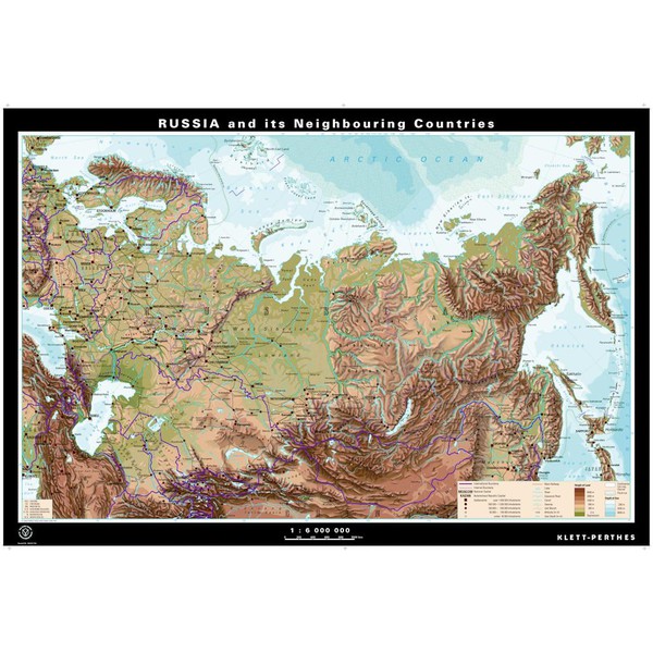 Klett-Perthes Verlag Mapa Rusia y países vecinos, fís./pol.