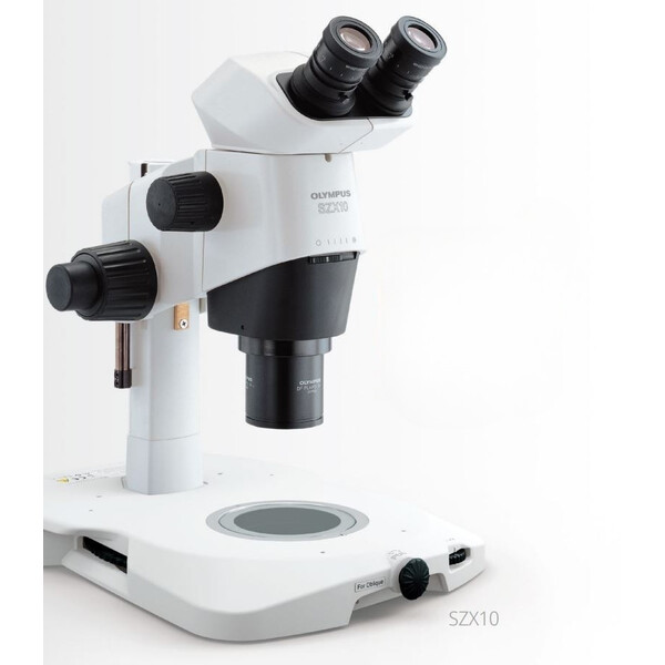 Evident Olympus Microscopio stereo zoom SZX10, binocular, 10:1, 6,3-63x, 81 mm, SZX2-ILLTQ LED