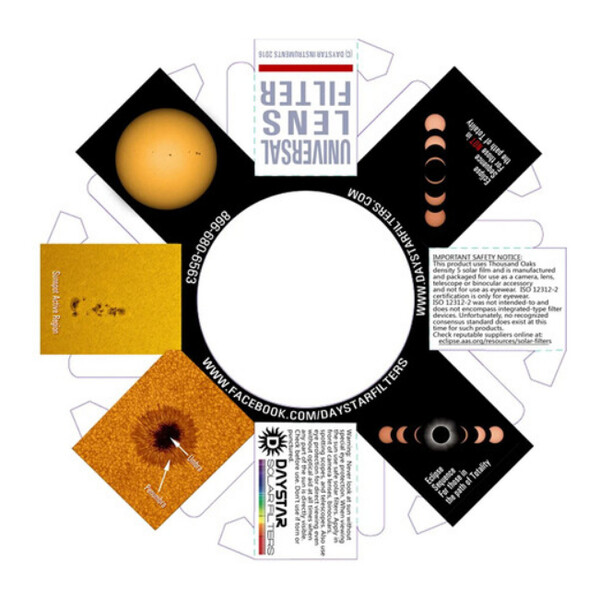 DayStar Filtros solares White-Light Universal Lens (50-69 mm)