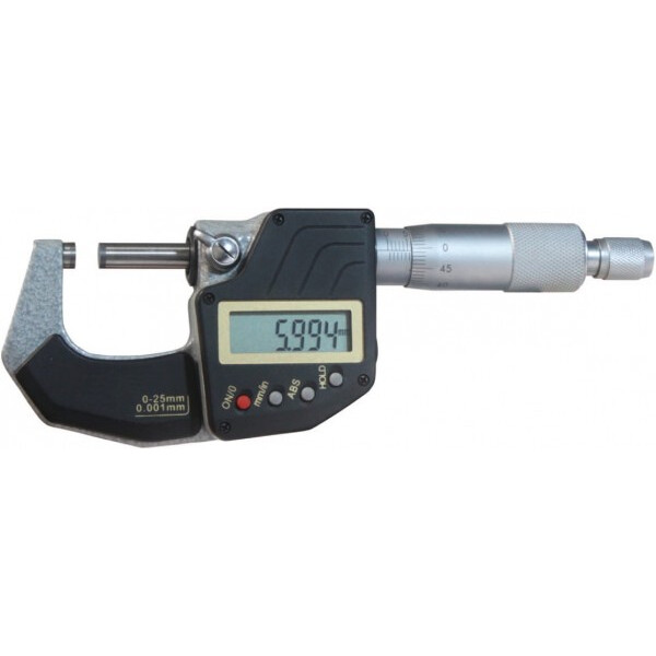 (SP) Micrómetro digital de 25 mm con trinquete, 0,001 mm, DIN 863 - Metav IndustryLine
