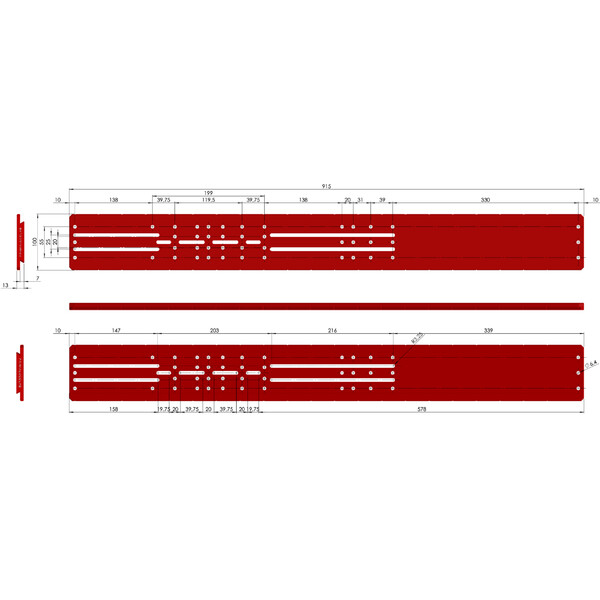 PrimaLuceLab Riel prismático PLUS estilo Losmandy 915 mm