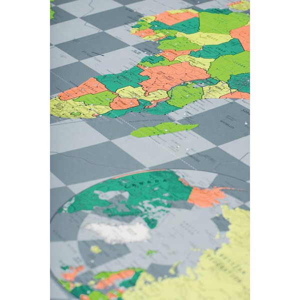 The Future Mapping Company Mapamundi Mapa multicolor del mundo, verde-rojo-naranja-azul, magnetizado