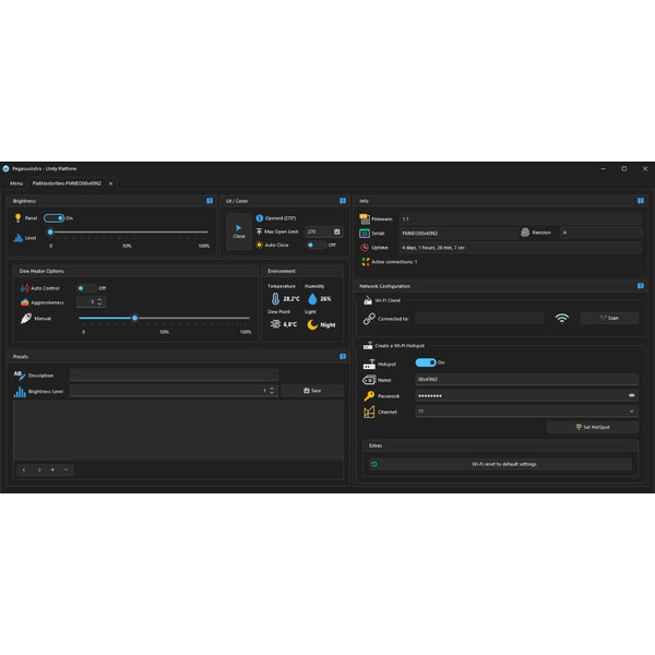 PegasusAstro máscara de campo plano FlatMaster 120 Neo