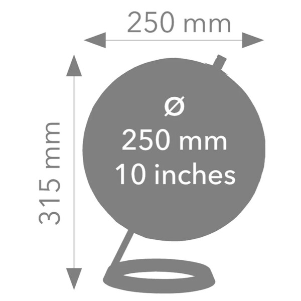 TROIKA Globo terráqueo 23,5° 25 cm