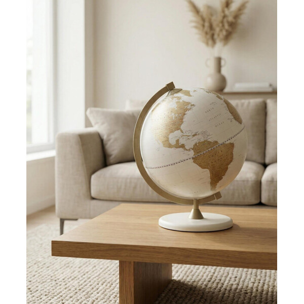 Zoffoli living Globo terráqueo James Cook Oro/Blanco 33 cm