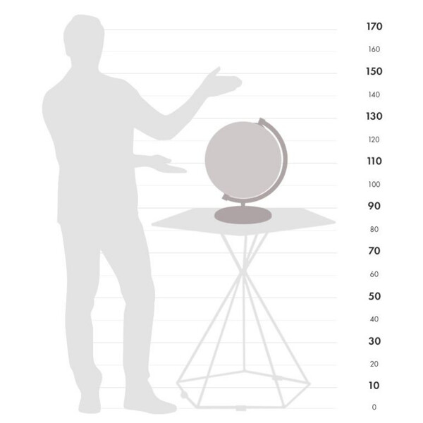 Zoffoli living Globo terráqueo James Cook Oro/Blanco 33 cm