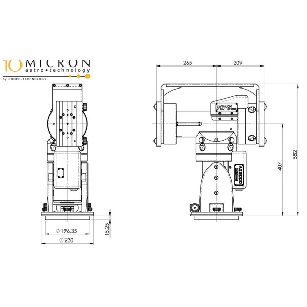 10Micron Montura AZ 2000 HPS Combi