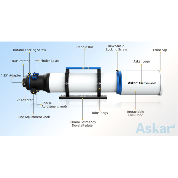 Askar Refractor apocromático AP 131/983 131F Flatfield