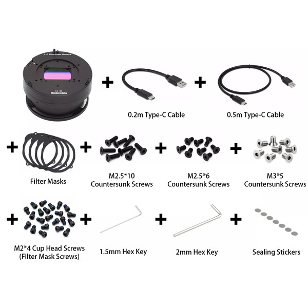 Wanderer Astro Rueda de filtros Cube para Celestron RASA 1100 y 3600