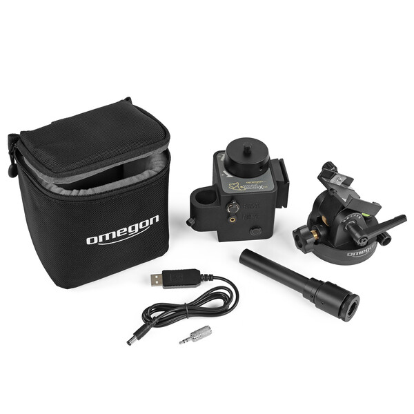 Omegon Montura Kit Segugio Tracker con cuña ecuatorial y buscador de polo