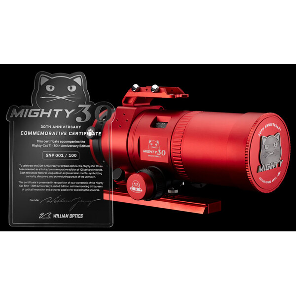 William Optics Refractor apocromático AP 71/230 Mighty-Cat 71 WIFD 30th Anniversary Limited Edition