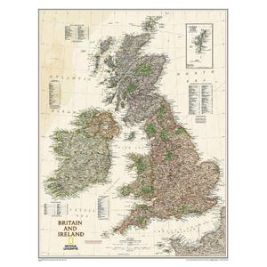 National Geographic Mapa antiguo de : Islas Británicas e Irlanda