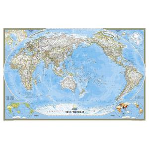 National Geographic Mapamundi pazifikzentriert (185 x 122 cm)