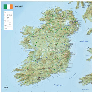 GeoMetro Mapa Irlanda (90 x 90 cm)