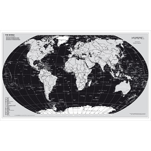 Stiefel Mapamundi Mapa del mundo, edición Silver