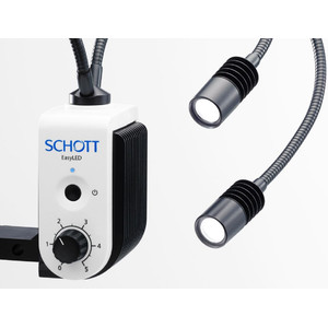 SCHOTT Sistema de iluminación doble EasyLED Spot Plus con bloque de alimentación