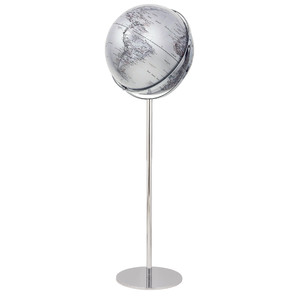 TROIKA Globo terráqueo de pie Apollo 17 Silver 43cm