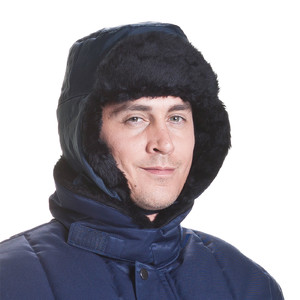 ColdTex Gorra de piel de protección contra el frío con orejeras, talla S