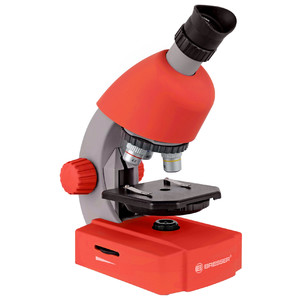 Bresser Junior Microscopio 40x-640x, rojo