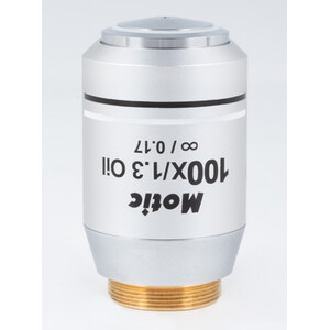 Motic Objetivo CCIS® Plan FLUOR Objektiv PL UC FL, 100X / 1.3 (Feder/Öl), wd 0.1mm, infinity