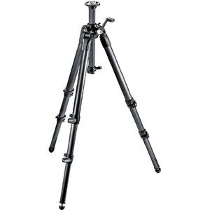 Manfrotto Trípode de carbono MT057C3-G, 4 segmentos, mástil con manivela