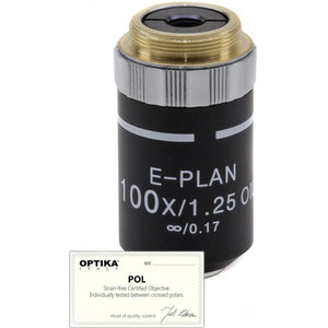 Optika Objetivo M-148P, 100x/1.25 (OIL/WATER), infinity, plan, POL, ( B-383POL)