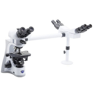 Optika Microscopio B-510-3, discussion, trino, 3-head, IOS W-PLAN, 40x-1000x, EU