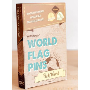 Miss Wood World Flag Pins Banderitas de todos los paises del mundo 100 piezas