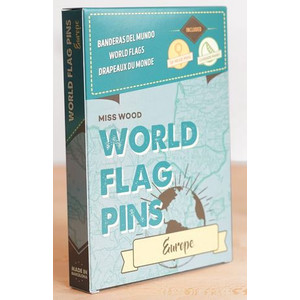Miss Wood Flags Banderitas de los paises europeas 25 piezas
