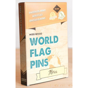 Miss Wood Flags Banderitas de los paises africanos 25 piezas