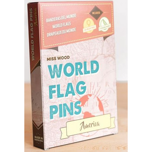 Miss Wood Flas Banderitas de los paises americanos 25 piezas