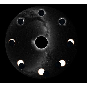 astrial Diapositiva para planetario Homestar de Sega: eclipse solar total