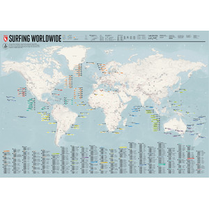 Marmota Maps Mapamundi Weltkarte Surfing Worldwide (Englisch)
