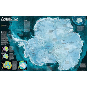 National Geographic Mapa continental Antártida