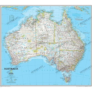 National Geographic Mapa político de Australia