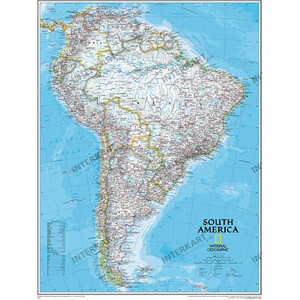 National Geographic Mapa continental South America (91 x 117 cm)
