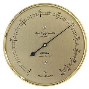 Fischer Estación meteorológica Hair-Hygrometer brass