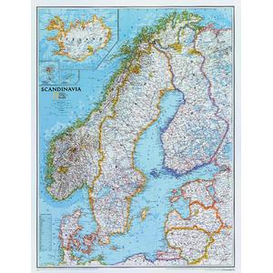 National Geographic Mapa de Escandinavia