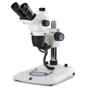 Euromex Microscopio stereo zoom NZ.1903-P, 6.7-45x, Säule, Auf-u. Durchlicht, trino