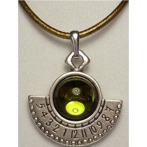 Ragalaxys Colgante Hypatia Reloj de Sol Verde Manzana