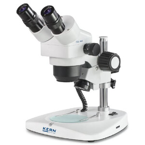 Kern Microscopio stereo zoom OZL 445, Greenough, Säule, bino, 0,75-3,6x,10x/21, 0,35W LED