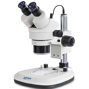 Kern Microscópio stereo zoom OZL 466, trino, Ringl., Greenough, 0,7-4,5x, HWF10x20, 3W LED