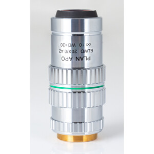 Motic Objetivo plano apocromático PA ELWD 20X/0,420 (wd 20 mm) Corrección de parafocalidad
