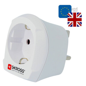 Skross Fuente energética Adaptador de viaje Europe to UK