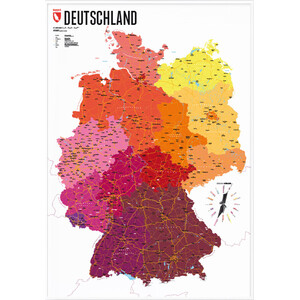 Marmota Maps Mapa Deutschland politisch (70x100)