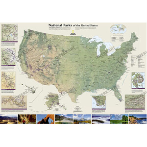 National Geographic Mapa US National Parks (106 x 76 cm)