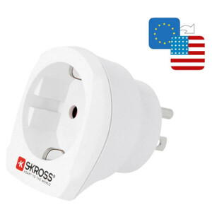 Skross Fuente energética Adaptador de viaje Europe to USA