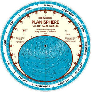 Rob Walrecht Mapa estelar Planisphere 40°S 25cm