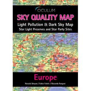 Oculum Verlag Mapa continental Sky Quality Map Europe